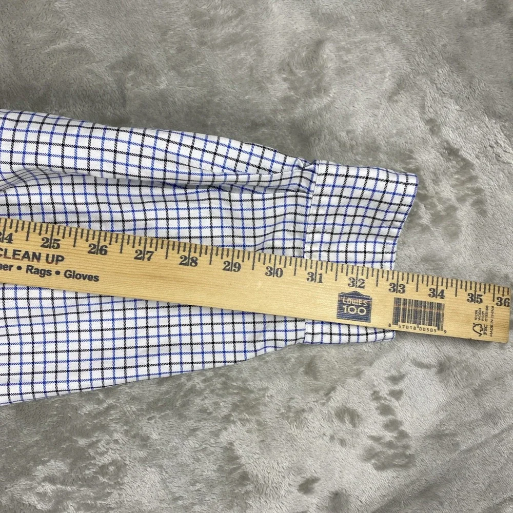 Ralph Lauren Men's XL Classic Fit Blue Black Check Plaid Button Down Pony